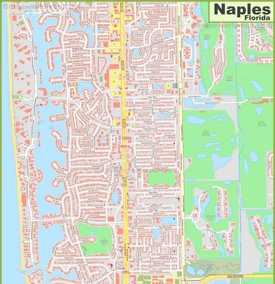 Large detailed map of Naples