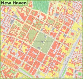 New Haven downtown map