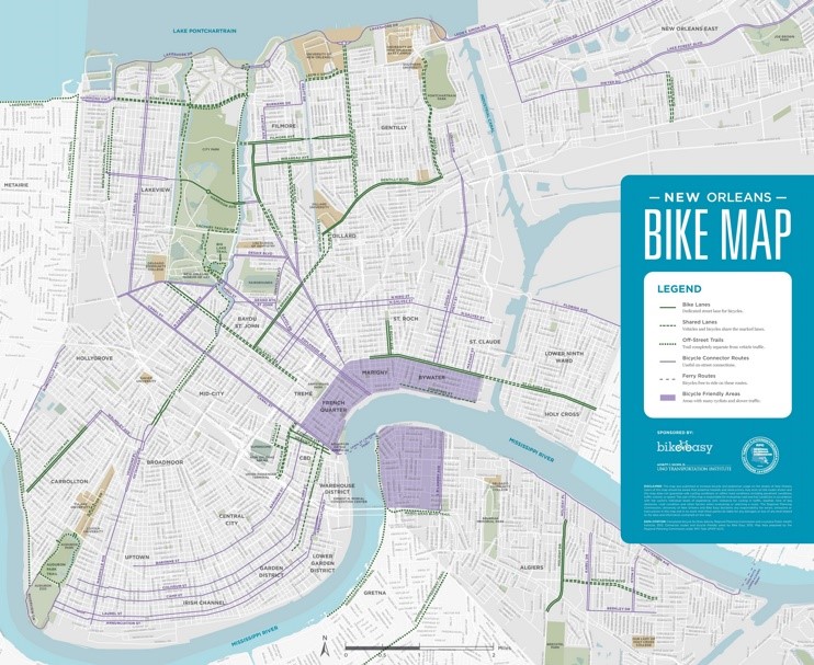 New Orleans bike map