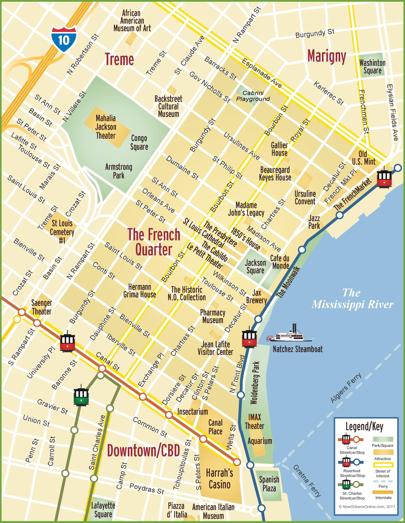 Printable French Quarter Map