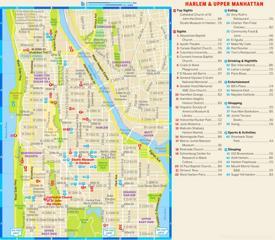 Harlem and Upper Manhattan Tourist Map