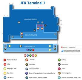 JFK Airport Terminal 7 Map