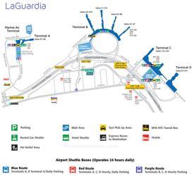 LaGuardia airport overview map