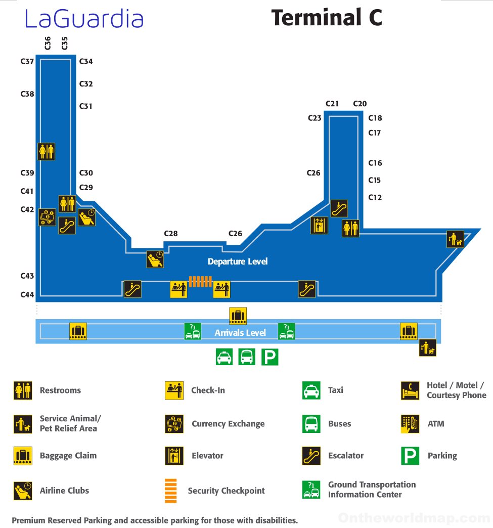 LaGuardia Airport Terminal C Map