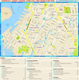 Map of Boerum Hill, Carroll Gardens, Cobble Hill, Fort Greene and Red Hook