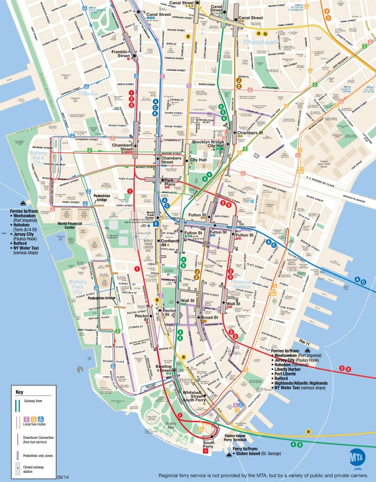 Map Of Lower Manhattan