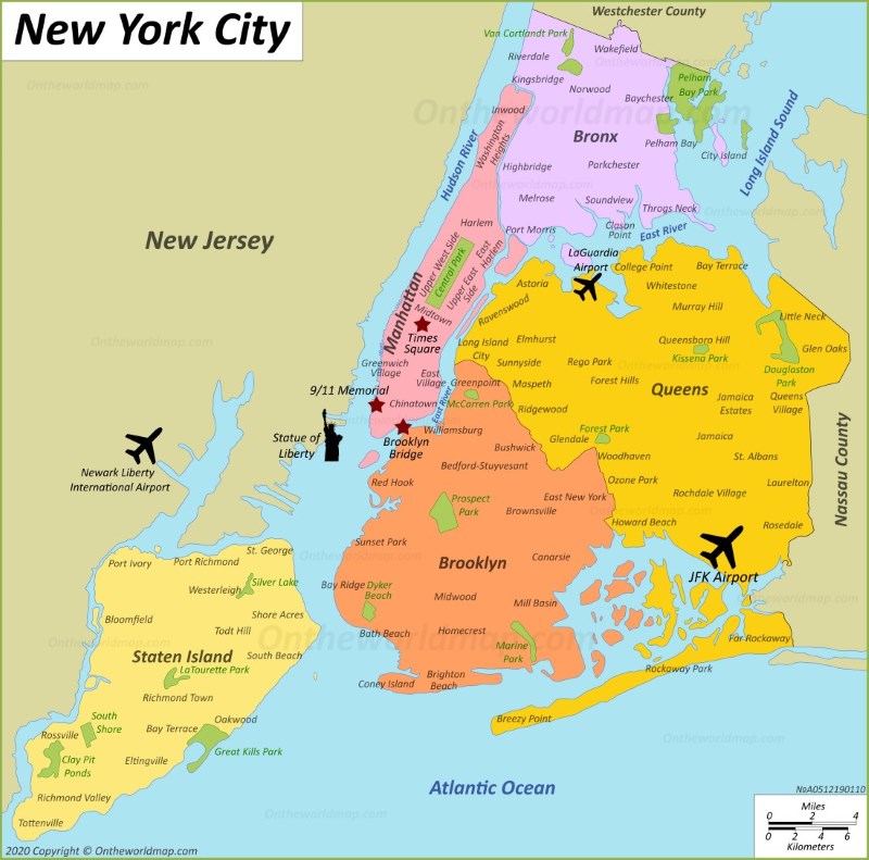 File 5 Boroughs Labels New York City Map Julius Schorzman Png
