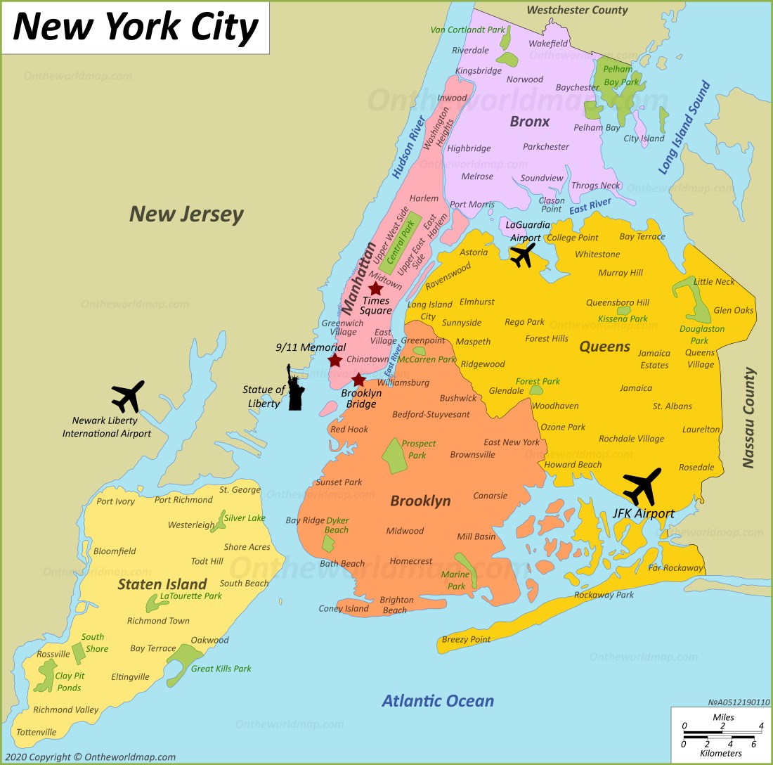 Map Of New York City Neighborhoods