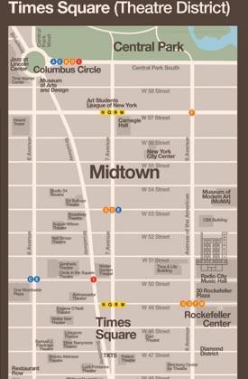 Map of Times Square