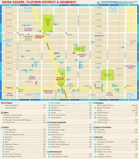 Map of Union Square, Flatiron District and Gramercy