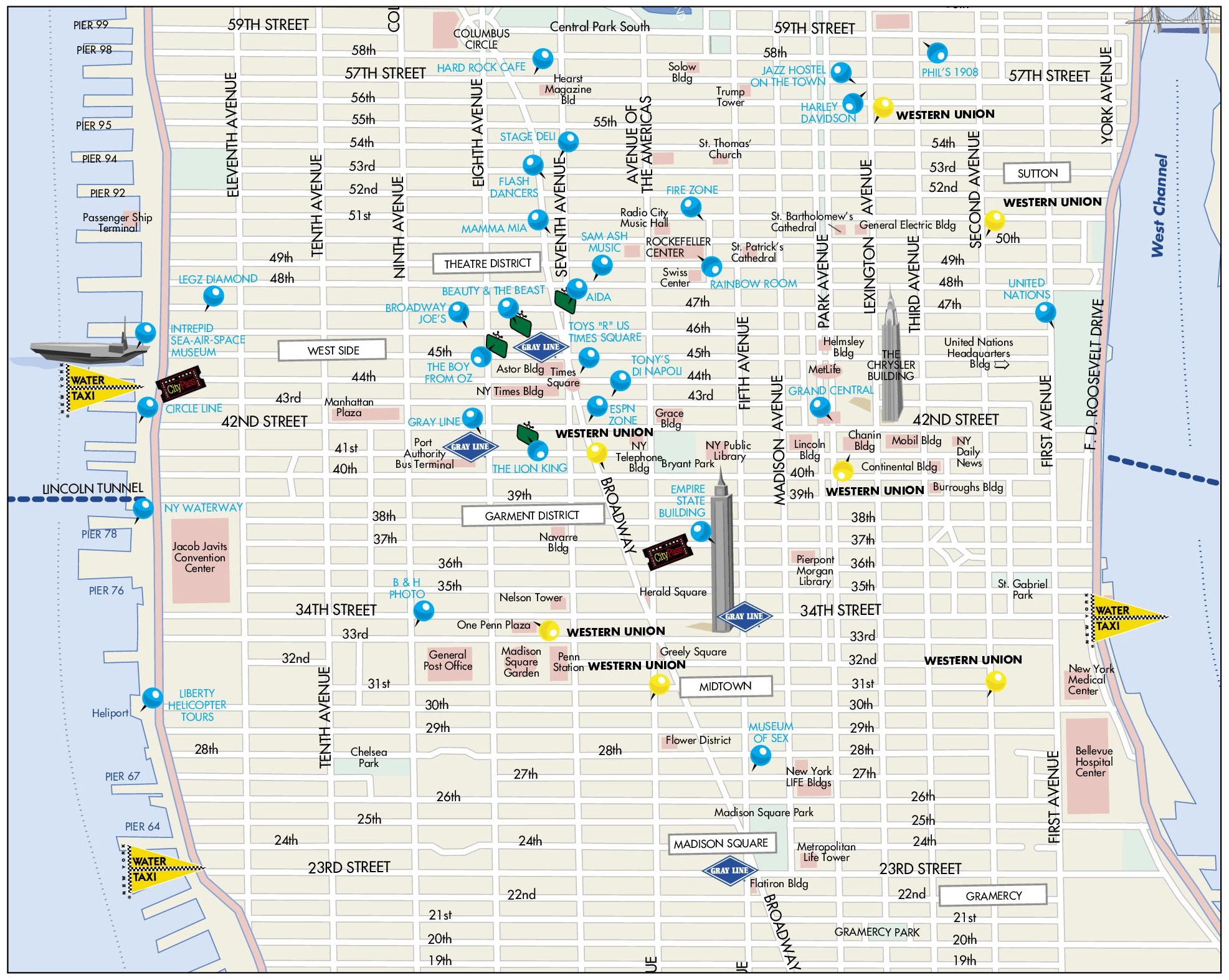 Midtown Manhattan Map Ontheworldmap