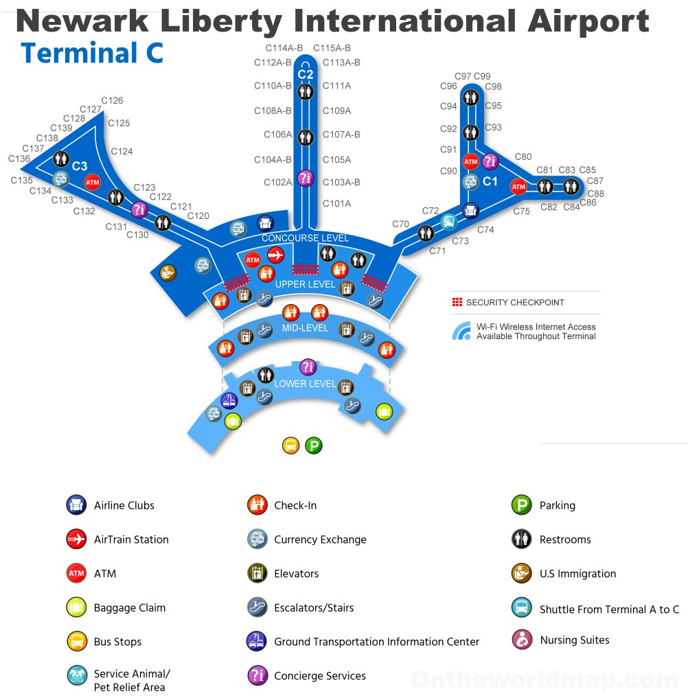 Newark Airport Terminal C Map