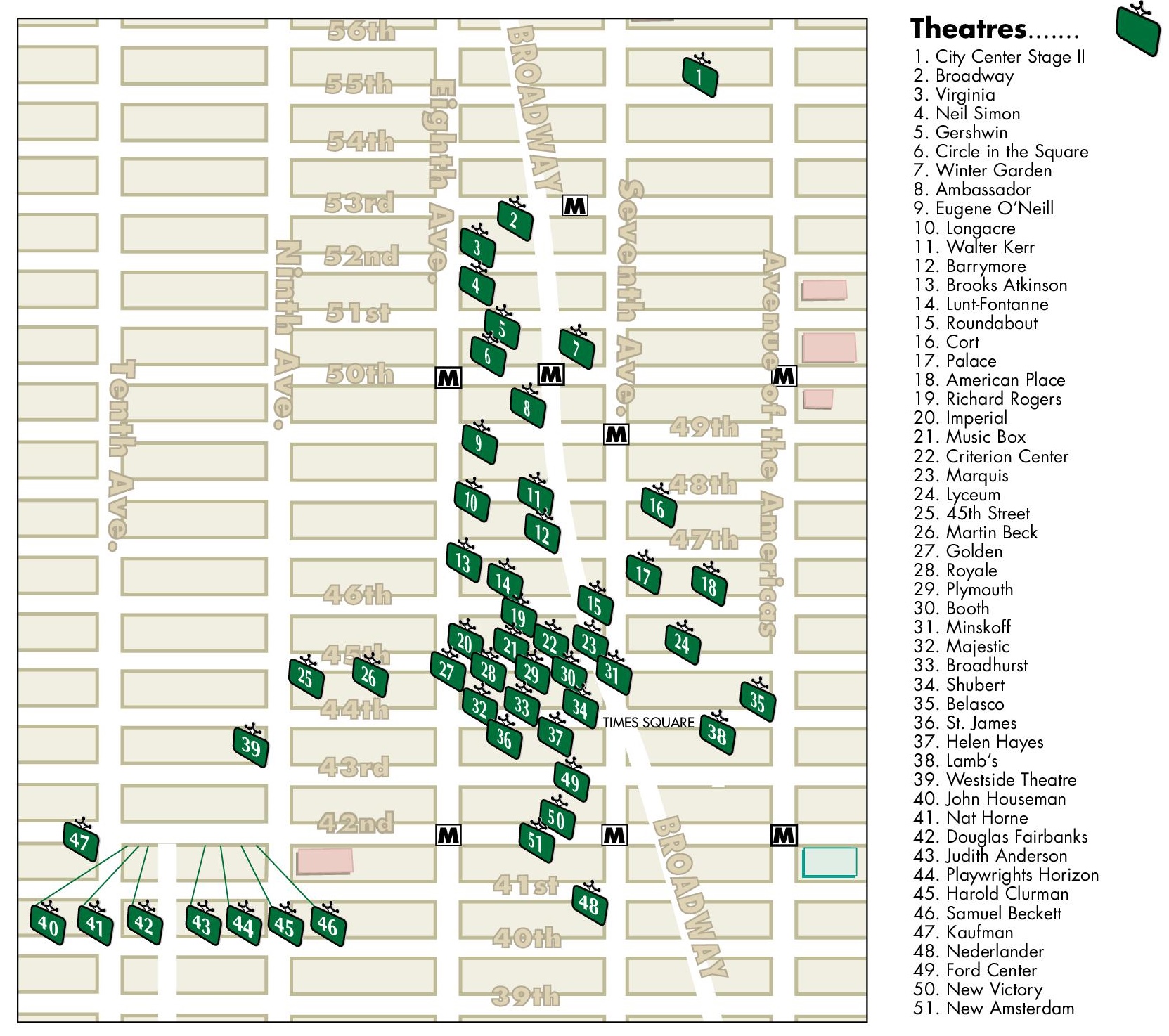 Printable Map Of Nyc Theater District