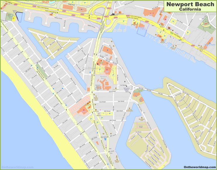 Newport Beach City Center Map
