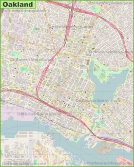Large detailed map of Oakland