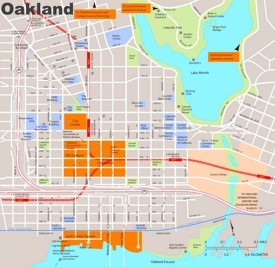 Downtown Oakland Tourist Map