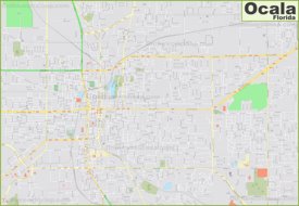 Large detailed map of Ocala