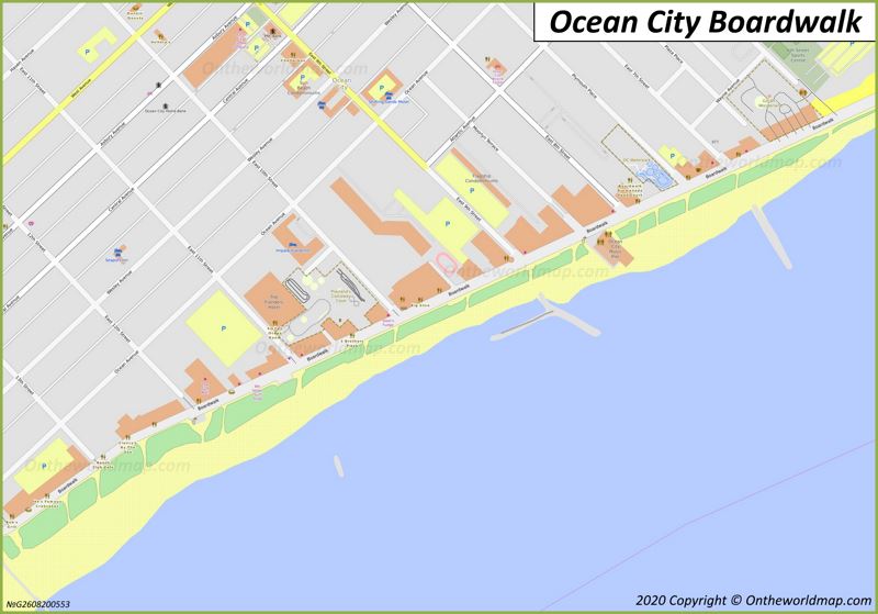 Ocean City Boardwalk Map