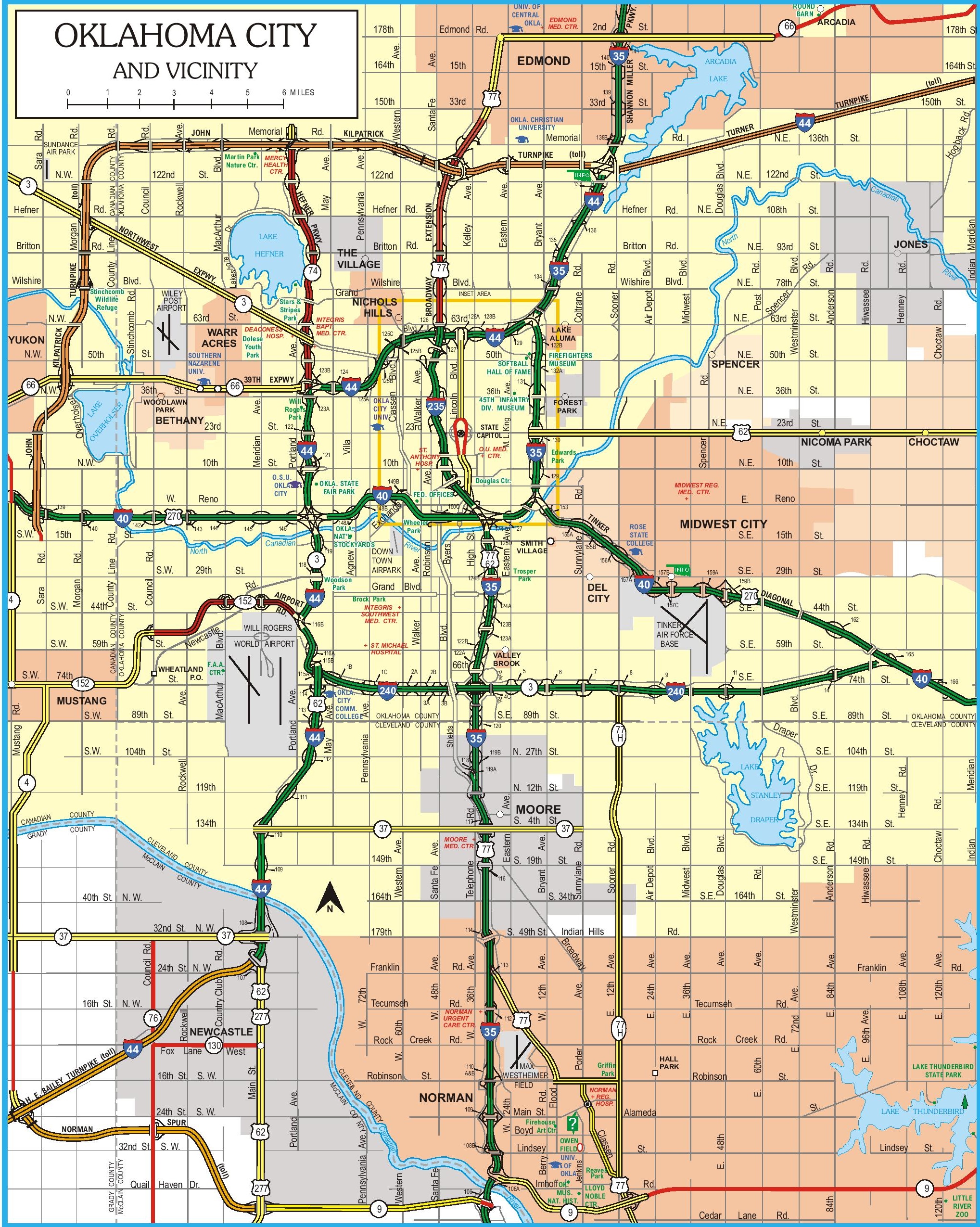 Printable Oklahoma City Map