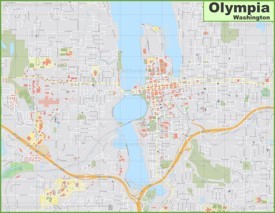 Large detailed map of Olympia