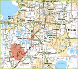 Orlando Area Road Map