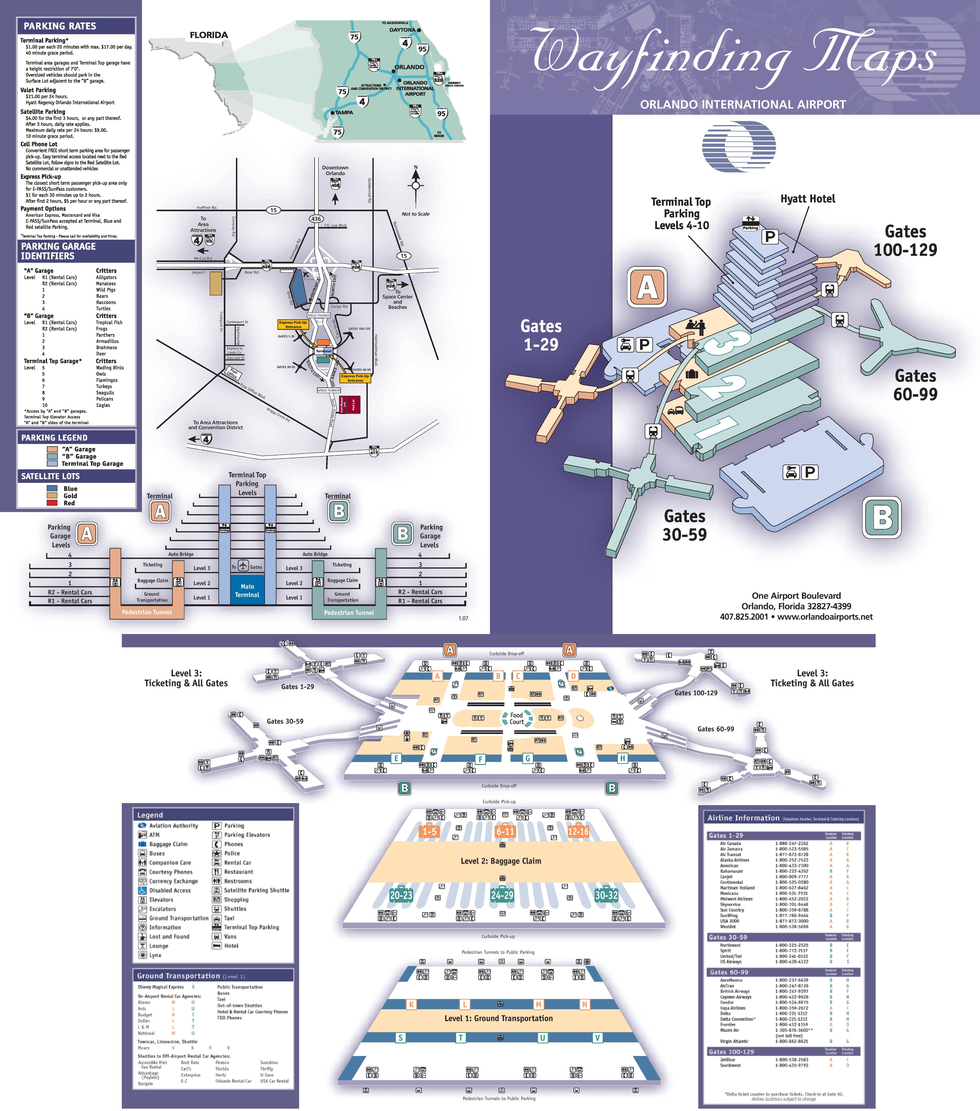 Orlando International Airport map