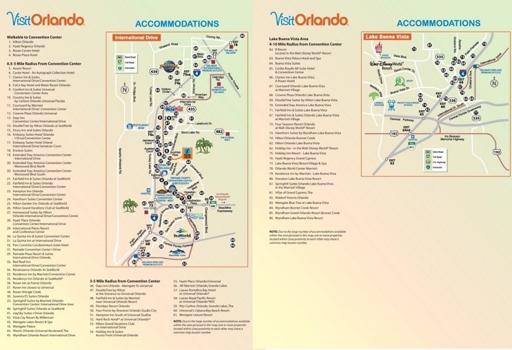 Orlando International Drive hotel map