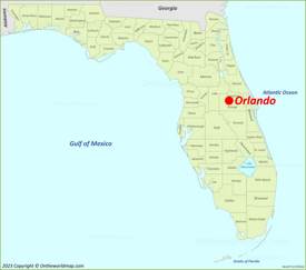 Orlando Location On The Florida Map
