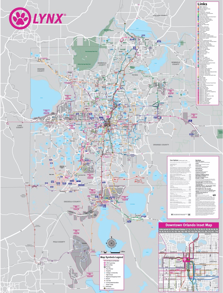 Orlando public transport map