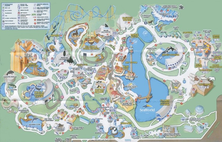 Orlando Seaworld map