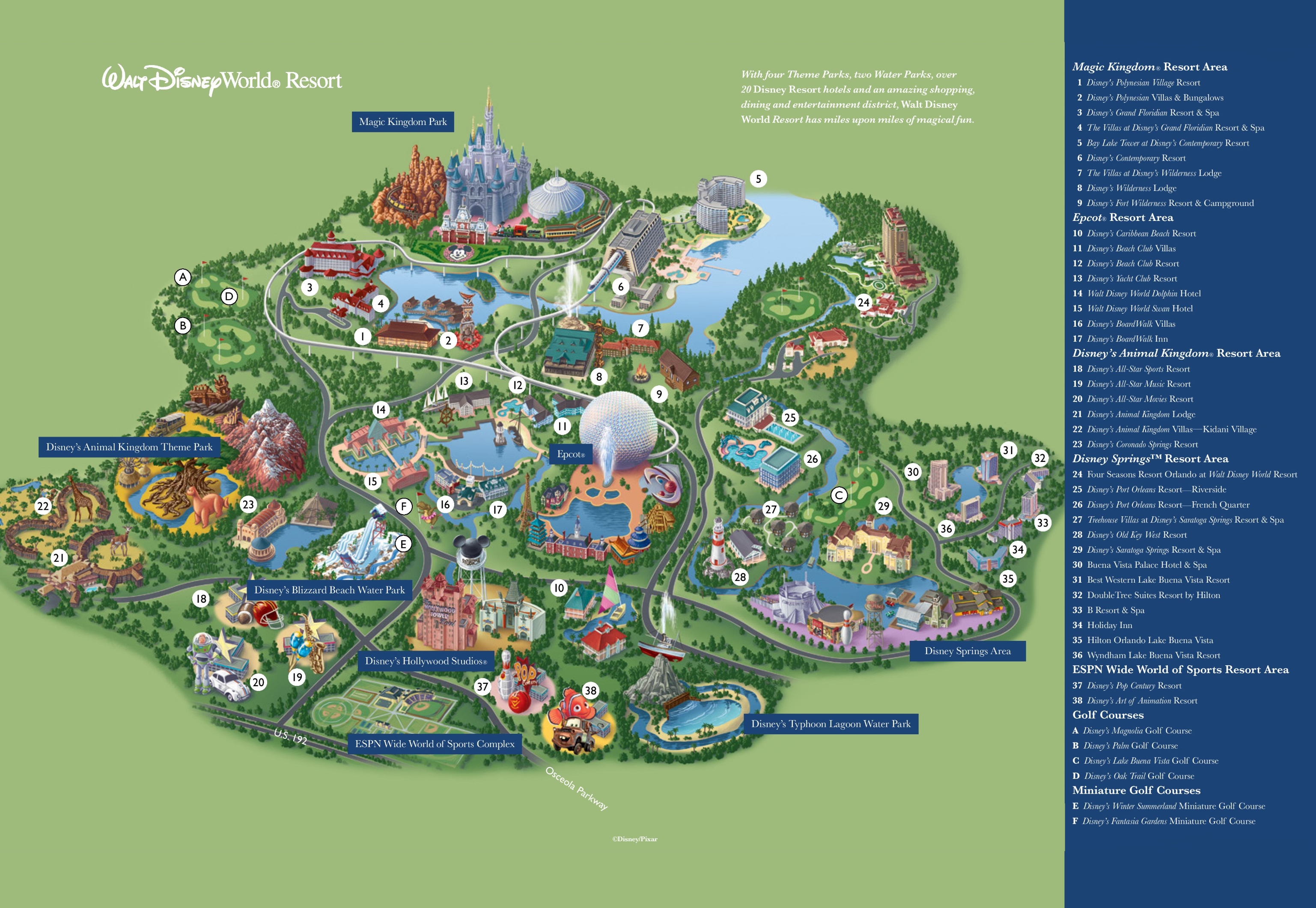 Disney World Property Map