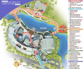 Universal CityWalk Orlando Map