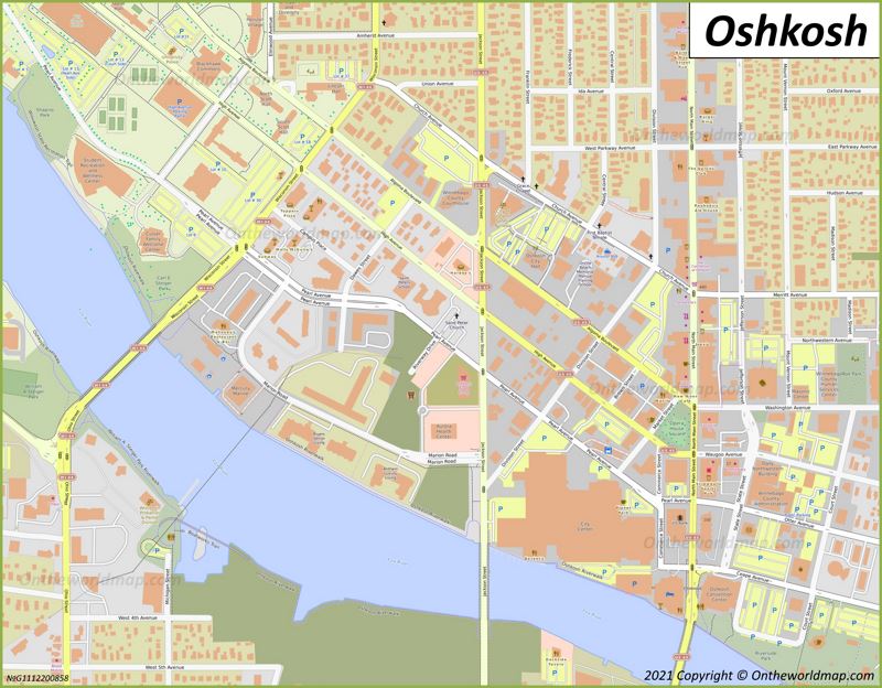 Downtown Oshkosh Map