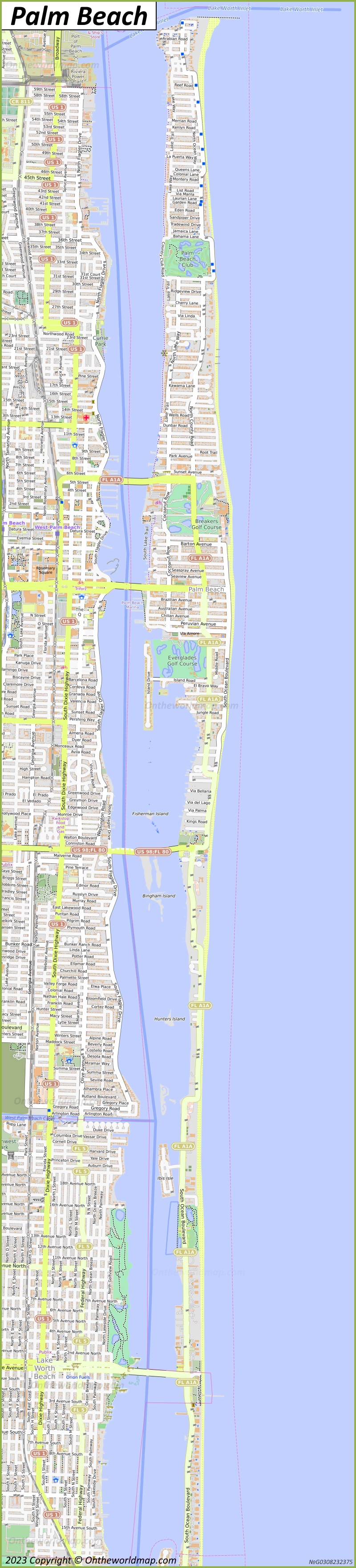 Map of Palm Beach