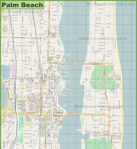 Large detailed map of Palm Beach