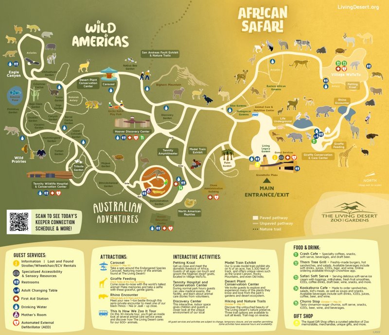 Living Desert Zoo and Gardens Map