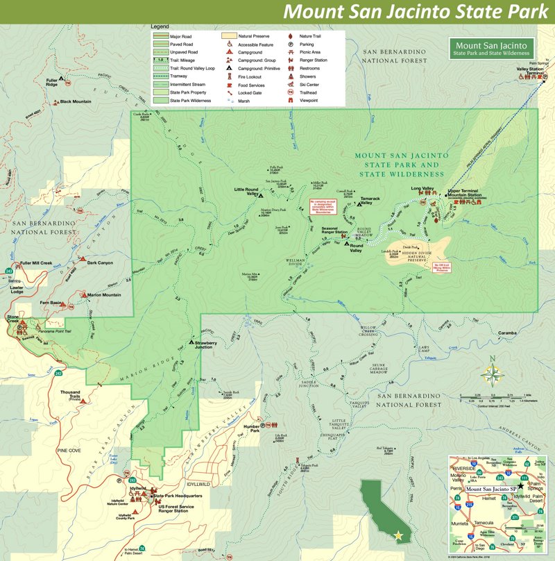 Mount San Jacinto State Park Map