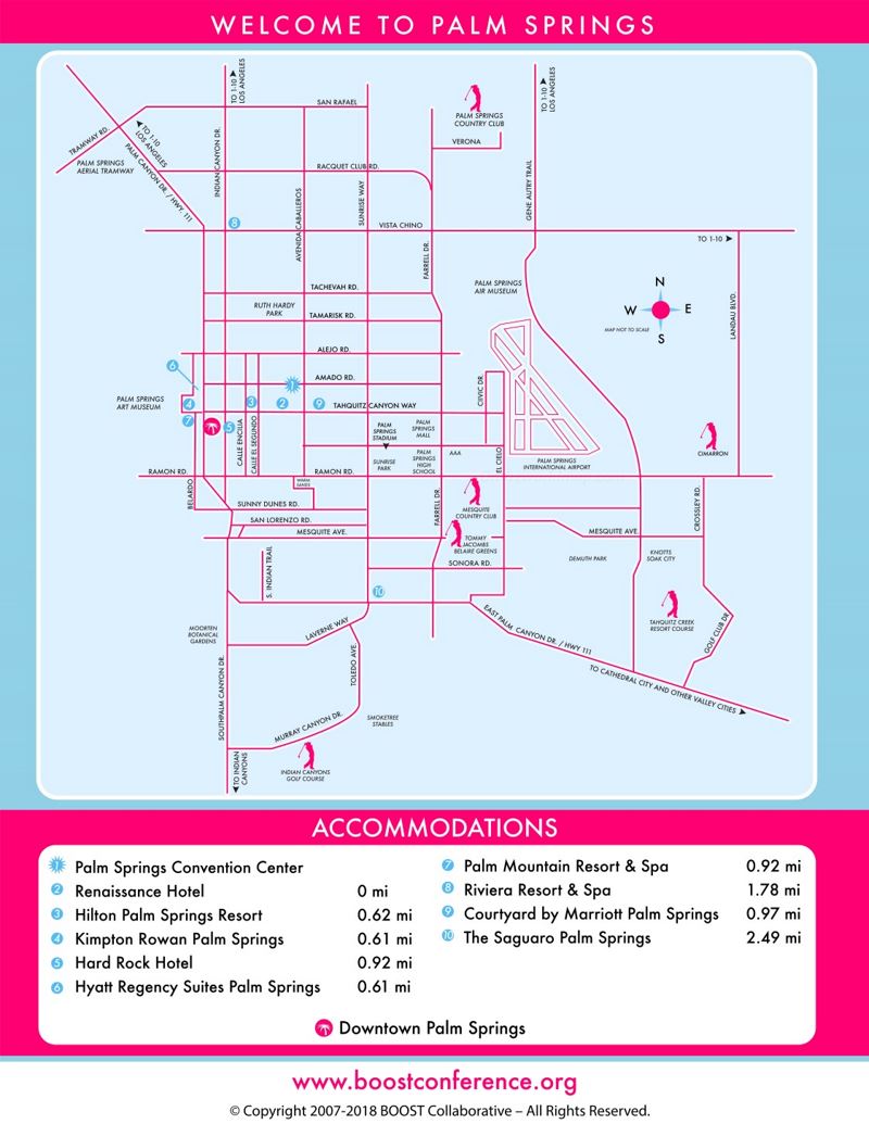 Palm Springs Hotel Map