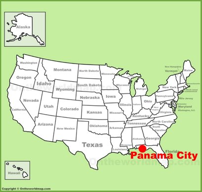 Panama City Location Map