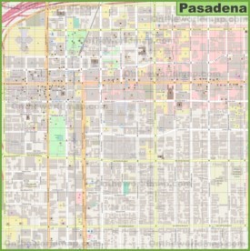 Pasadena downtown map