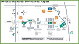 phoenix map airport maps harbor sky usa terminal arizona