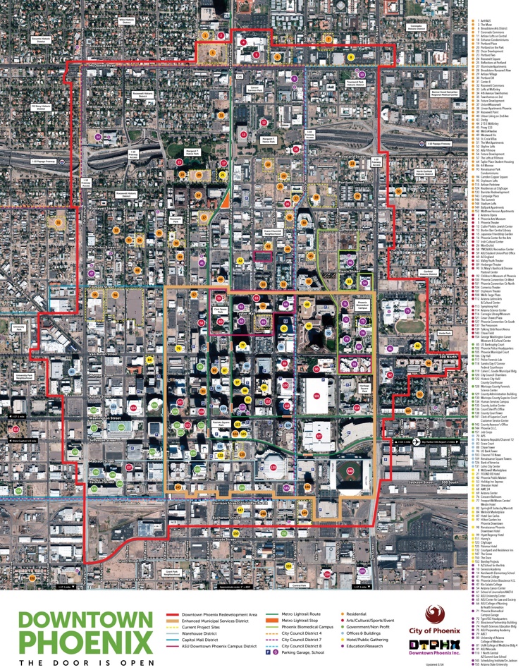 Phoenix tourist attractions map