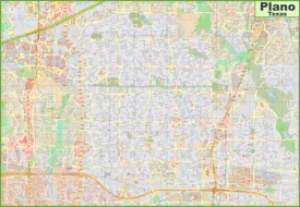 Large detailed map of Plano