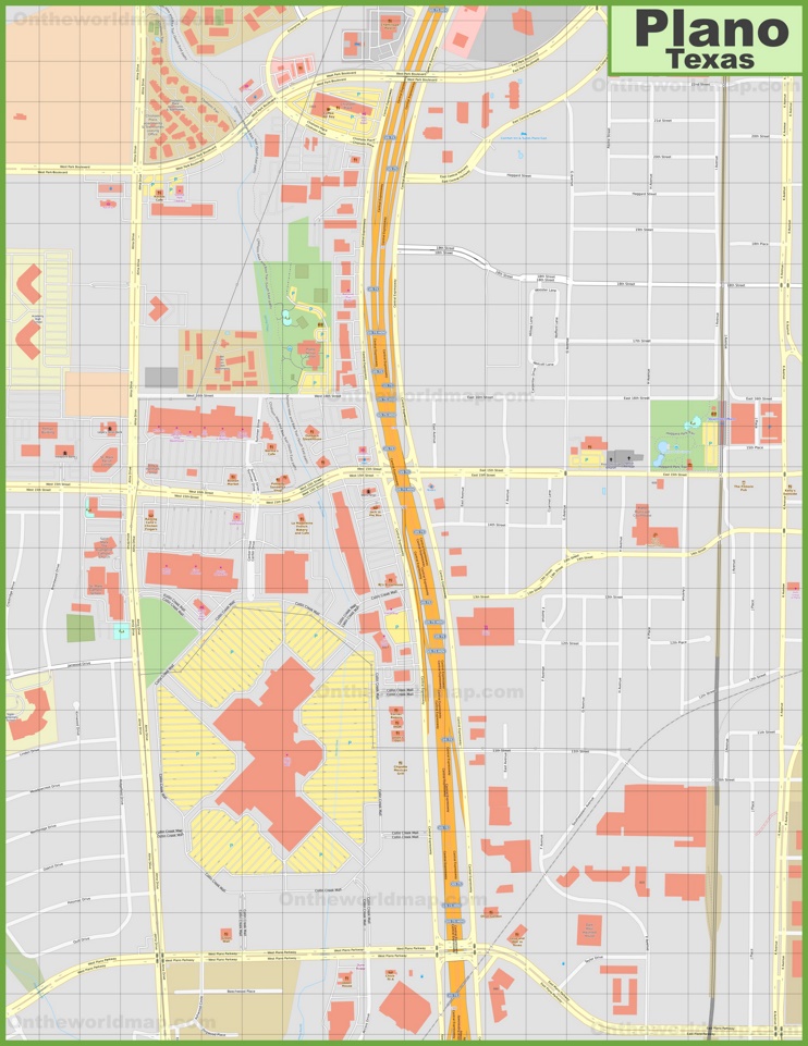 Plano downtown map