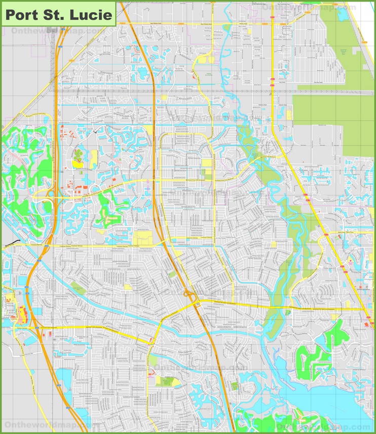 Large detailed map of Port St. Lucie