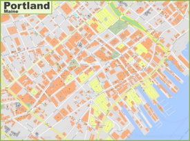 Portland downtown map