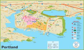 Portland tourist map
