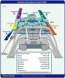 Portland airport map