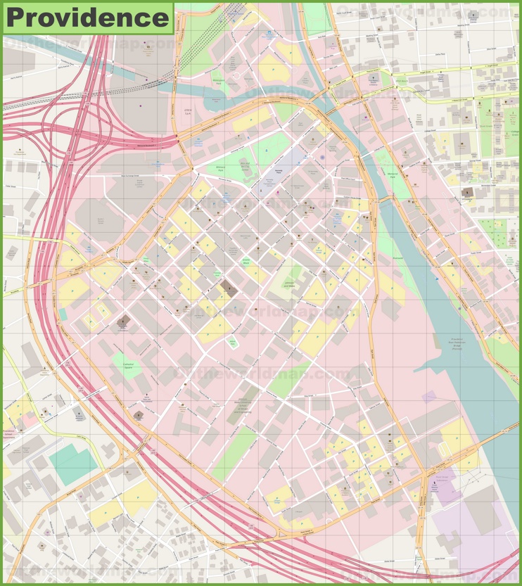 Providence downtown map