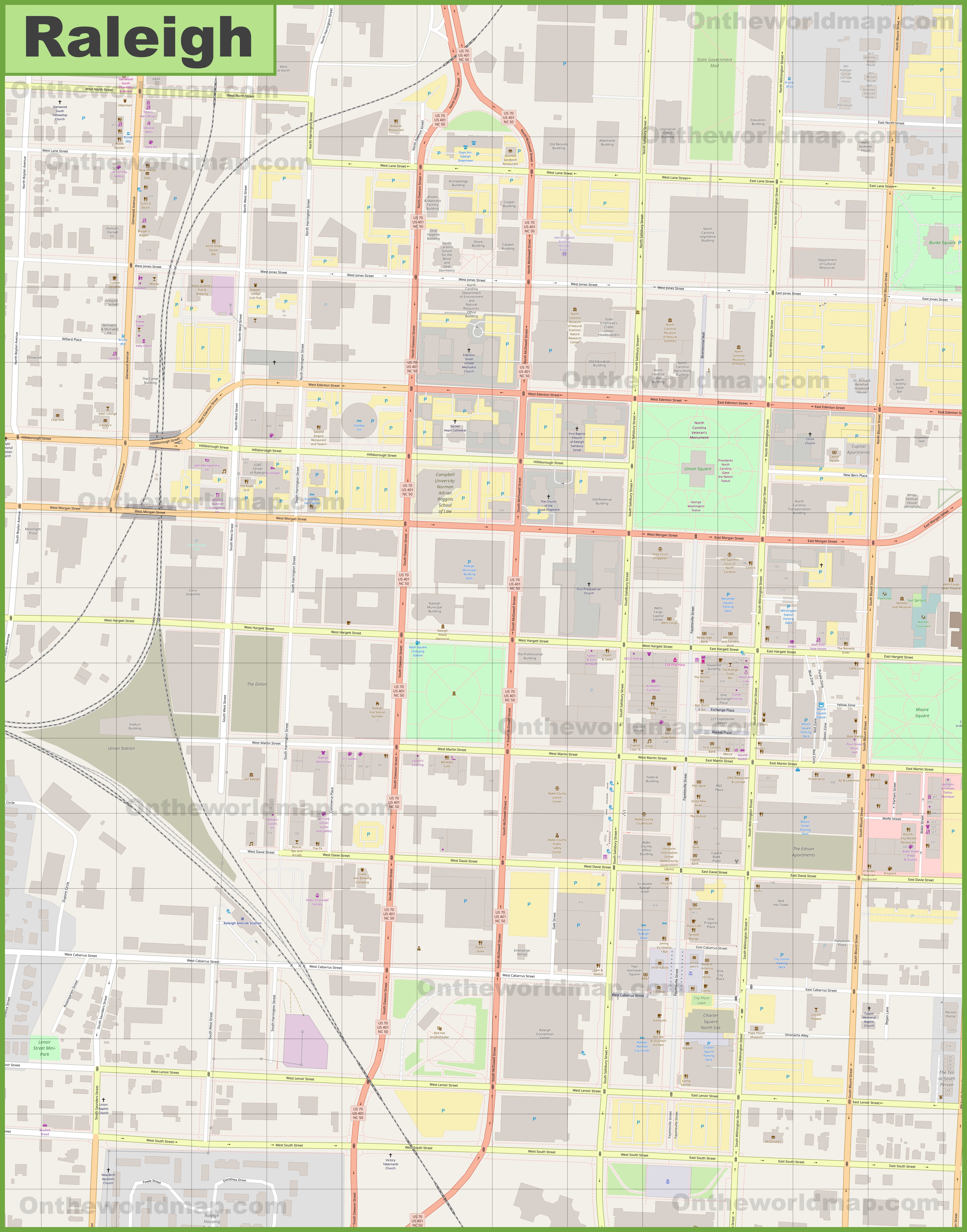 31 Map Of Downtown Raleigh Nc - Maps Database Source